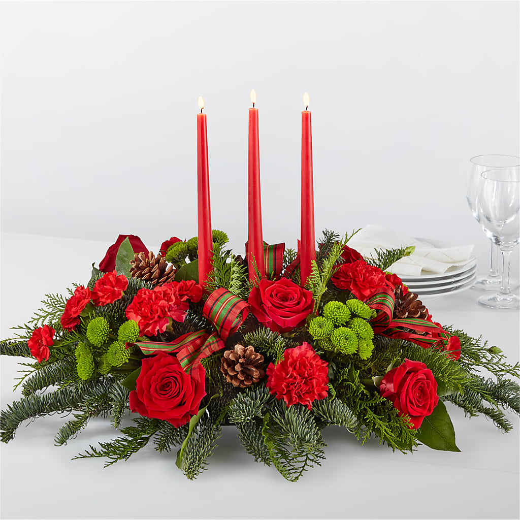 By the Candlelight Centerpiece – VEEDERSBURG FLORIST & GIFTS, Veedersburg IN