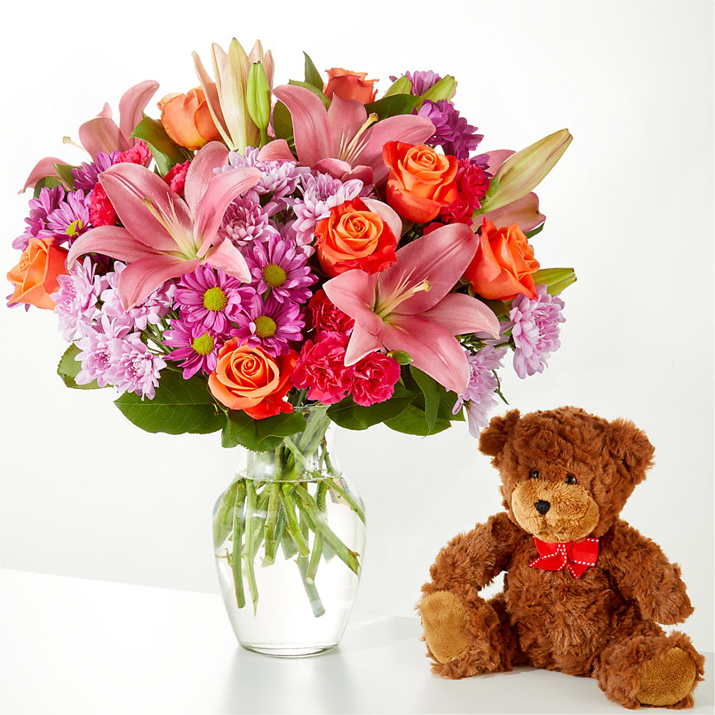One and Only Bouquet and Bear Bundle – VEEDERSBURG FLORIST & GIFTS, Veedersburg IN
