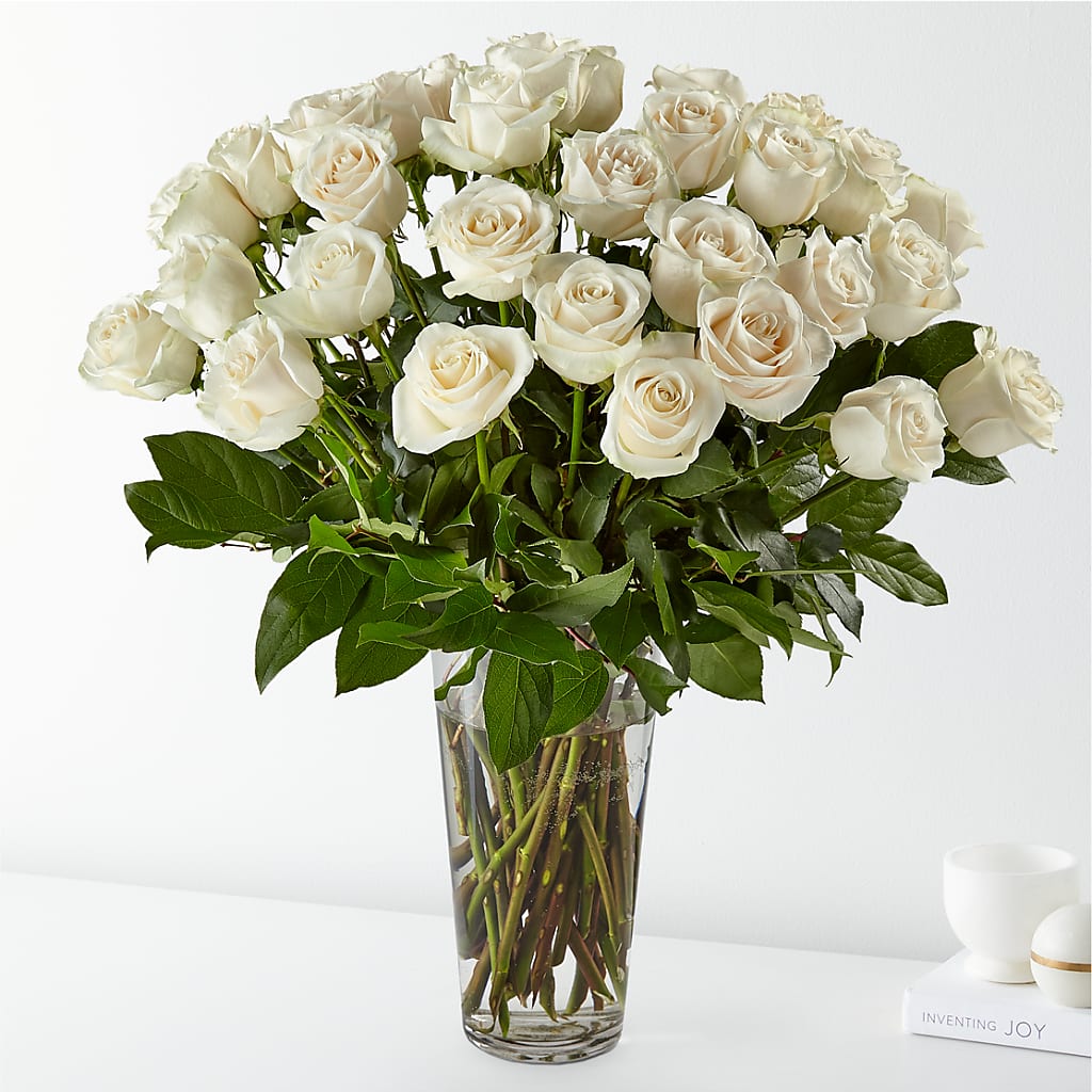 Long Stem White Rose Bouquet – VEEDERSBURG FLORIST & GIFTS, Veedersburg IN