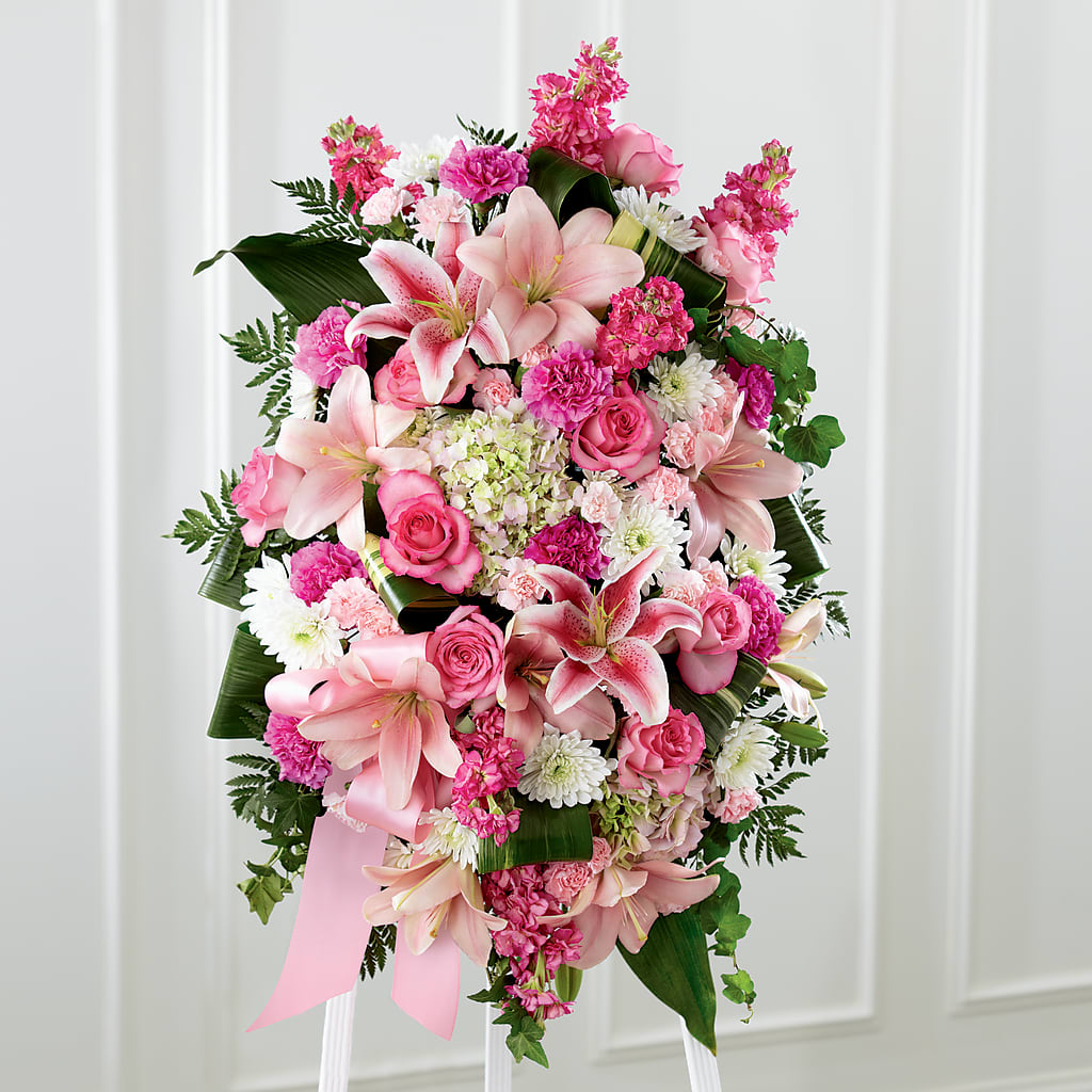 Comforting Standing Spray – VEEDERSBURG FLORIST & GIFTS, Veedersburg IN