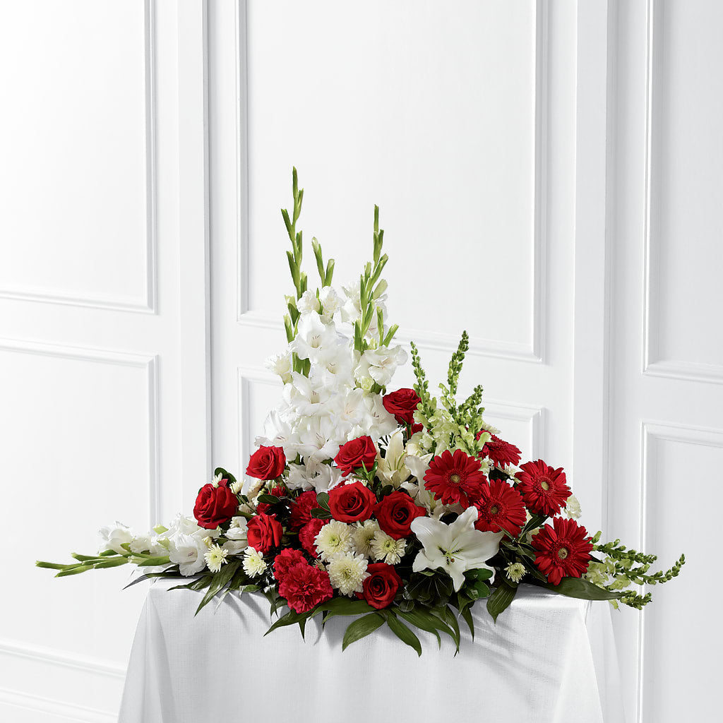 Crimson & White Arrangement – VEEDERSBURG FLORIST & GIFTS, Veedersburg IN