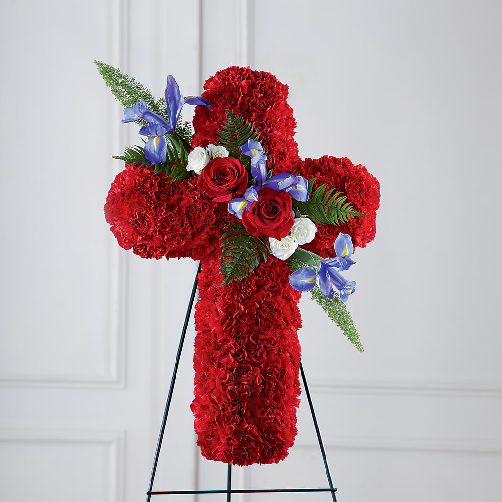 Faithful Hero Floral Cross – VEEDERSBURG FLORIST & GIFTS, Veedersburg IN