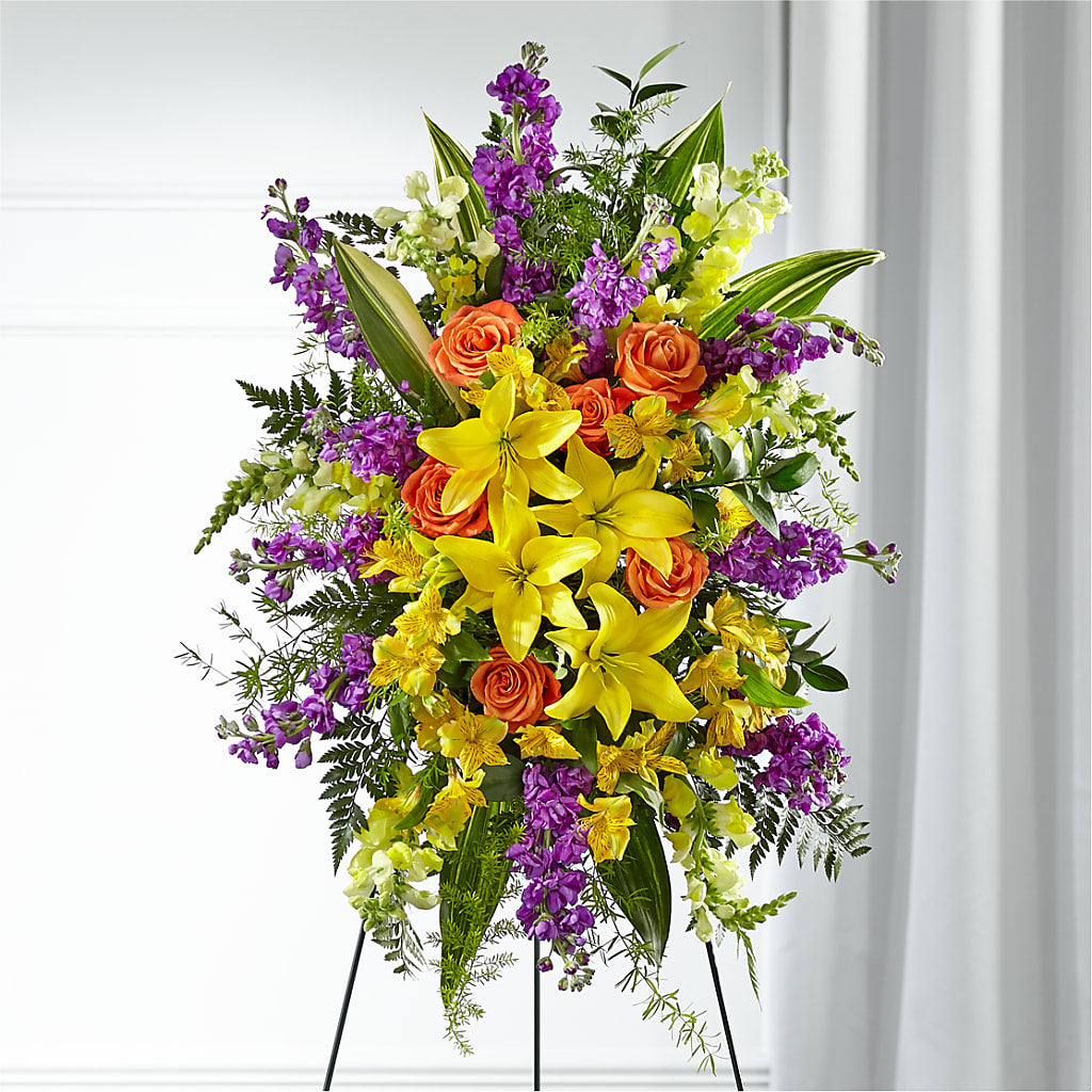 Thoughtful Prayers Standing Spray – VEEDERSBURG FLORIST & GIFTS, Veedersburg IN