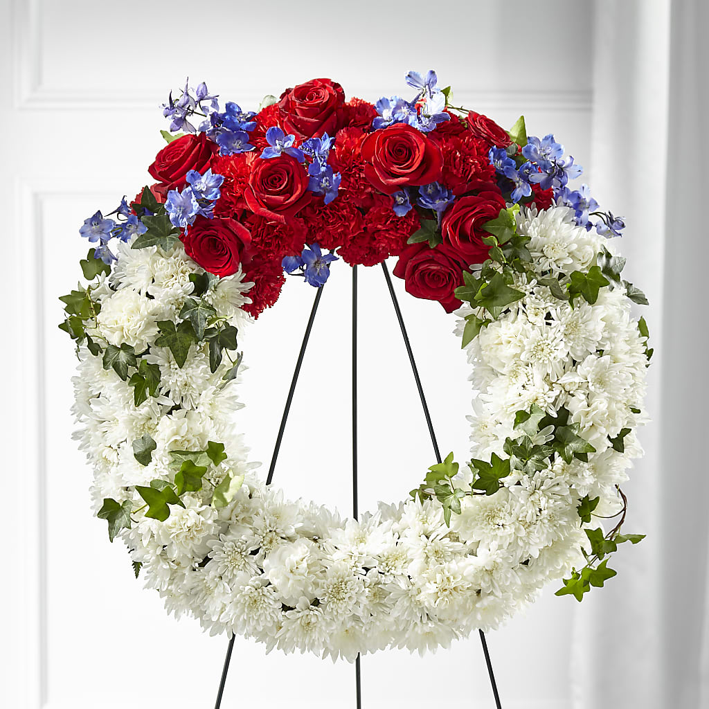 Patriotic Passion Wreath – VEEDERSBURG FLORIST & GIFTS, Veedersburg IN
