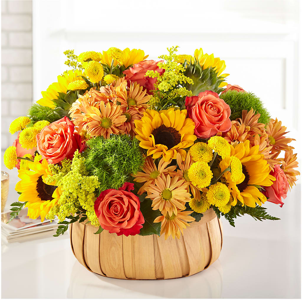 Harvest Sunflower Basket – VEEDERSBURG FLORIST & GIFTS, Veedersburg IN