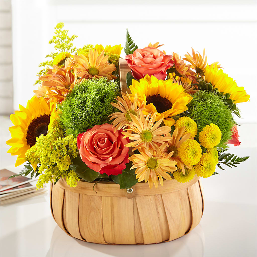 Harvest Sunflower Basket – VEEDERSBURG FLORIST & GIFTS, Veedersburg IN
