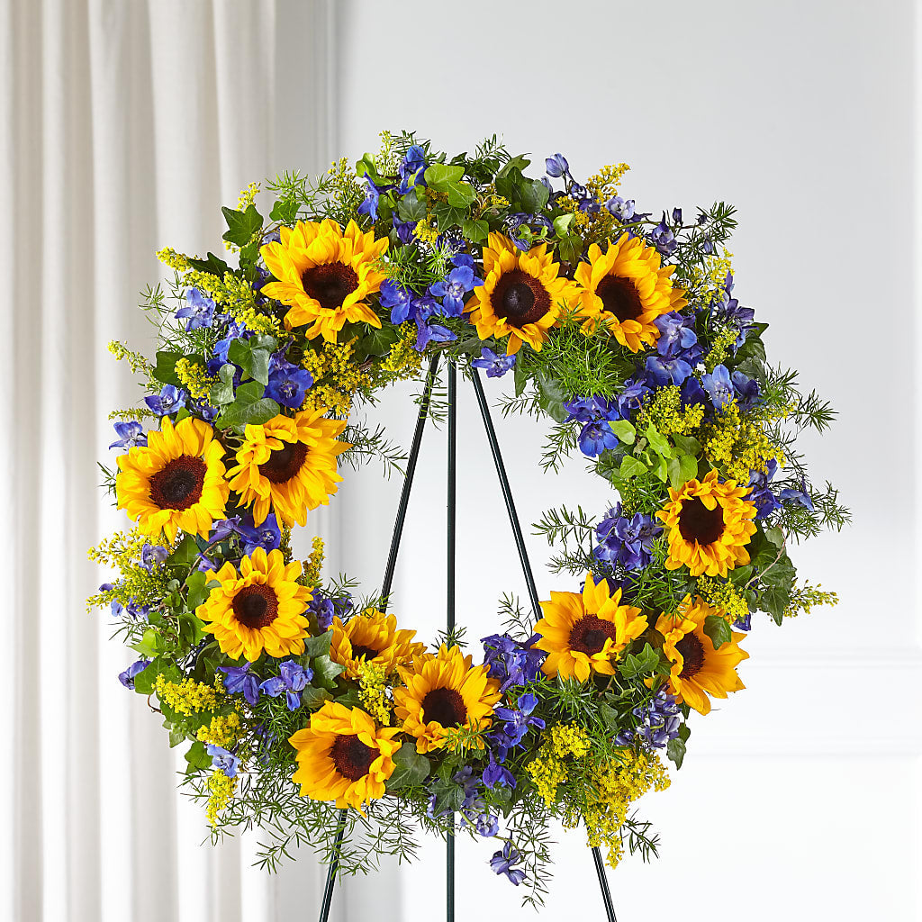 Bright Rays Wreath – VEEDERSBURG FLORIST & GIFTS, Veedersburg IN