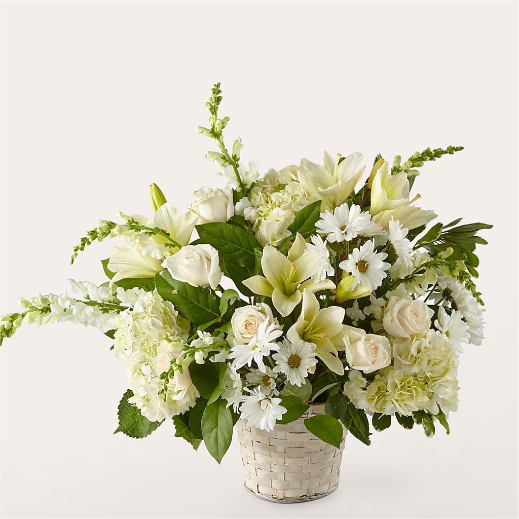 Ivory Elegance Floral Basket – VEEDERSBURG FLORIST & GIFTS, Veedersburg IN