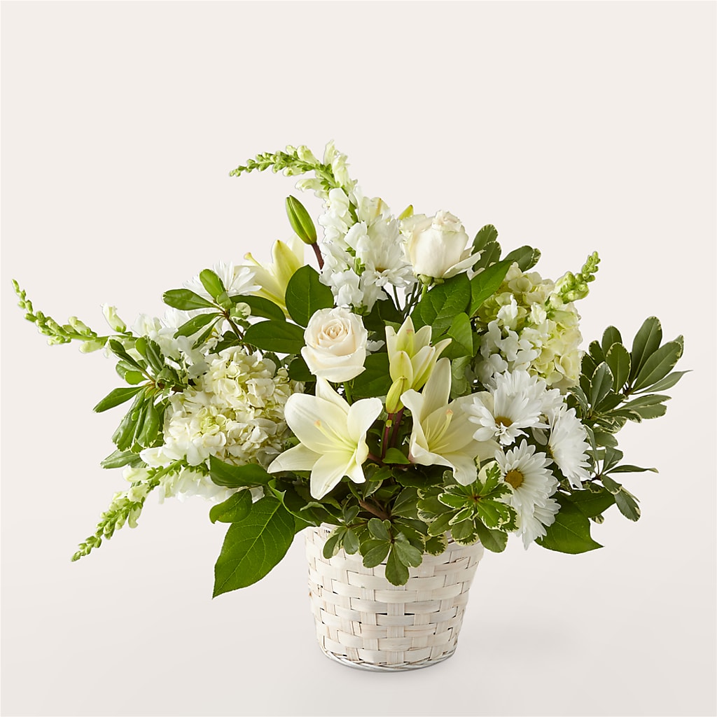 Ivory Elegance Floral Basket – VEEDERSBURG FLORIST & GIFTS, Veedersburg IN