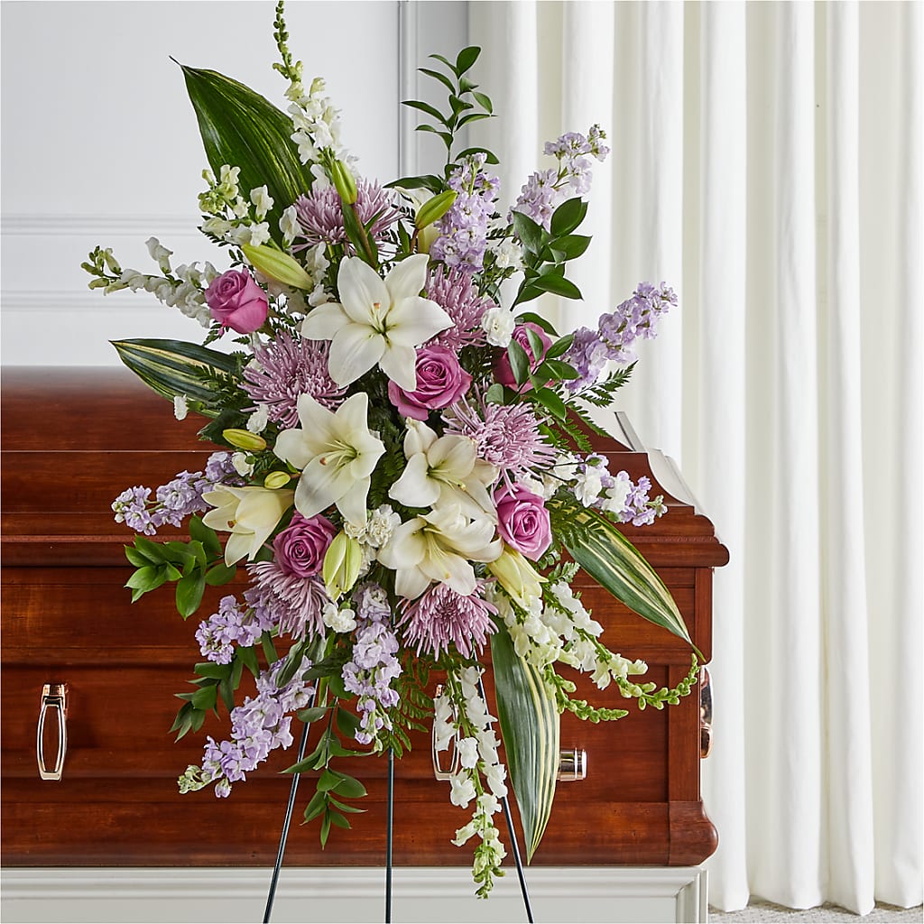Grateful Hearts Standing Spray – VEEDERSBURG FLORIST & GIFTS, Veedersburg IN