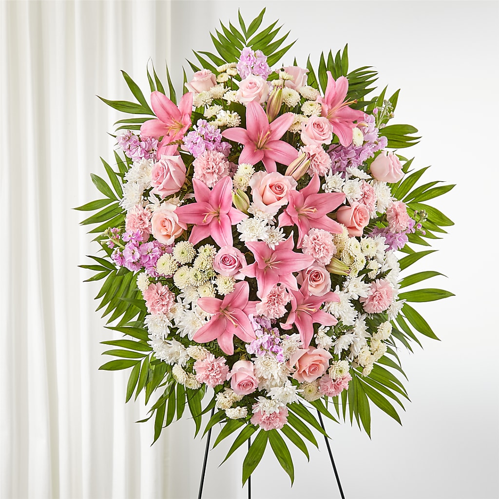 Offering Solace Standing Spray – VEEDERSBURG FLORIST & GIFTS, Veedersburg IN