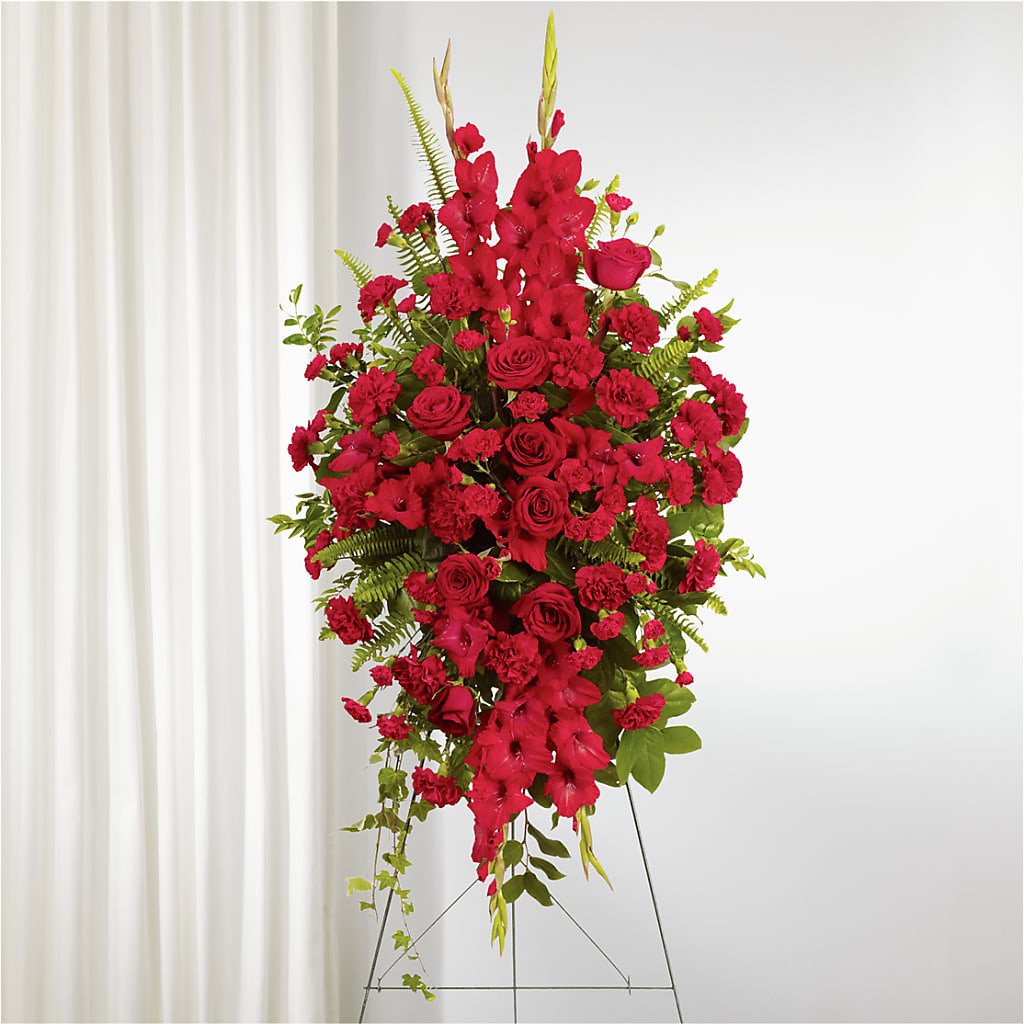 From the Heart Standing Spray – VEEDERSBURG FLORIST & GIFTS, Veedersburg IN