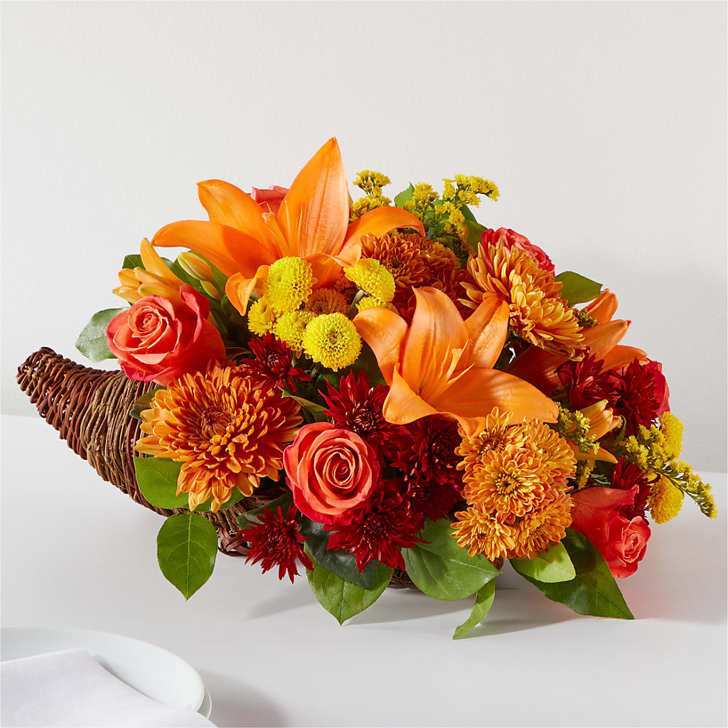 Bouquet of Blessings Cornucopia – VEEDERSBURG FLORIST & GIFTS, Veedersburg IN