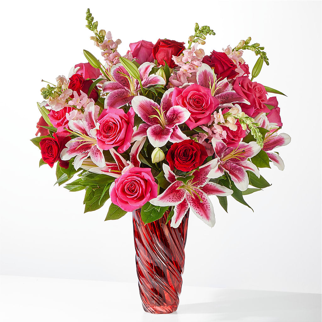 Always You Bouquet with Luxe Swirl Vase – VEEDERSBURG FLORIST & GIFTS, Veedersburg IN