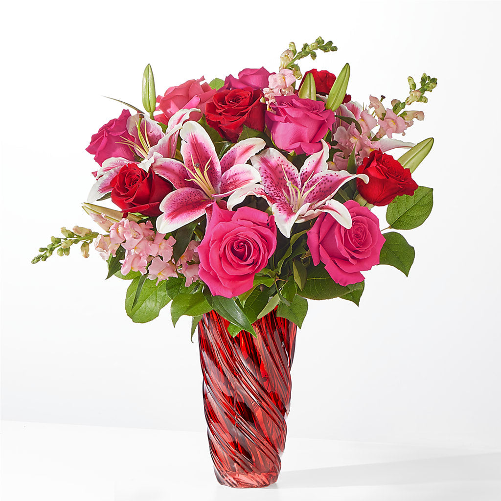 Always You Bouquet with Luxe Swirl Vase – VEEDERSBURG FLORIST & GIFTS, Veedersburg IN