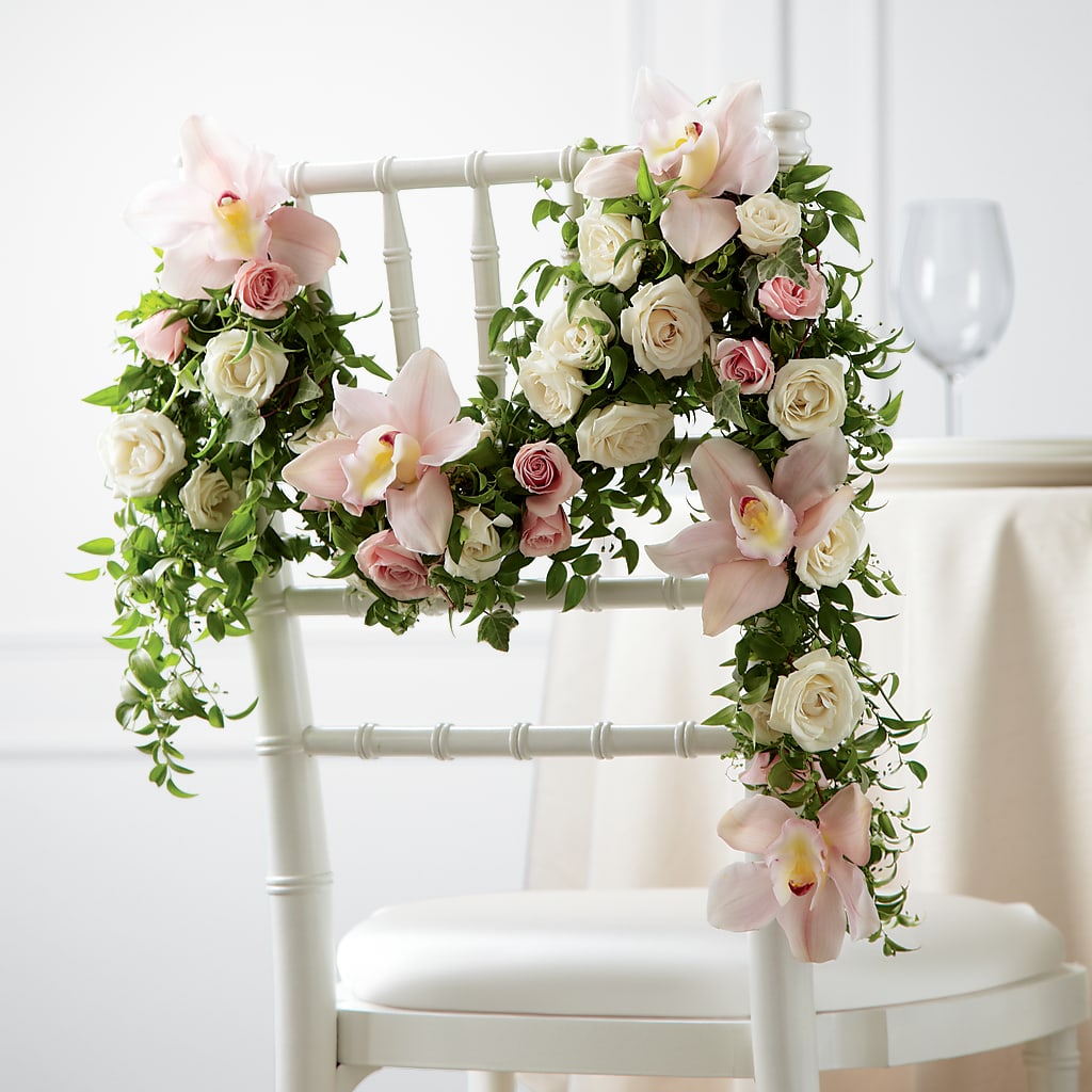 Orchid Rose Chair Décor – VEEDERSBURG FLORIST & GIFTS, Veedersburg IN