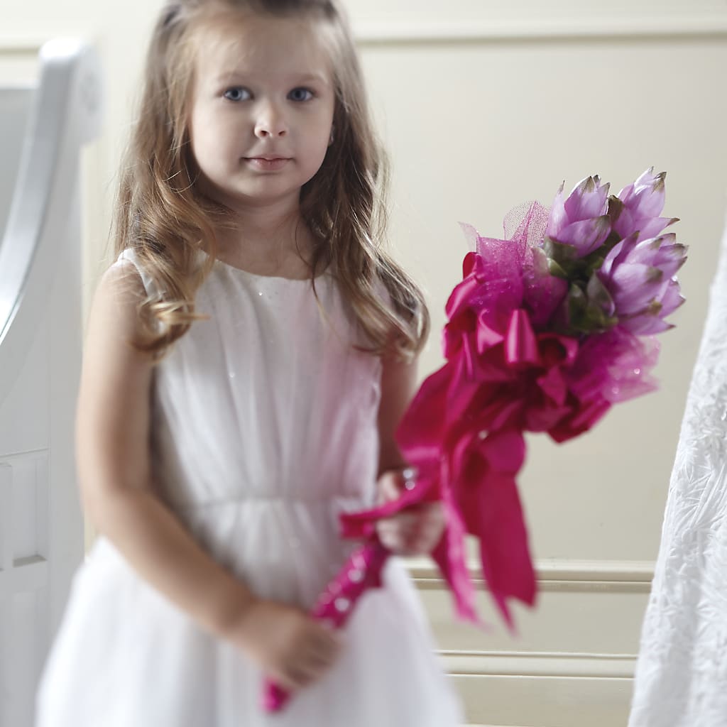 Sparkle Pink Flower Girl Bouquet – VEEDERSBURG FLORIST & GIFTS, Veedersburg IN
