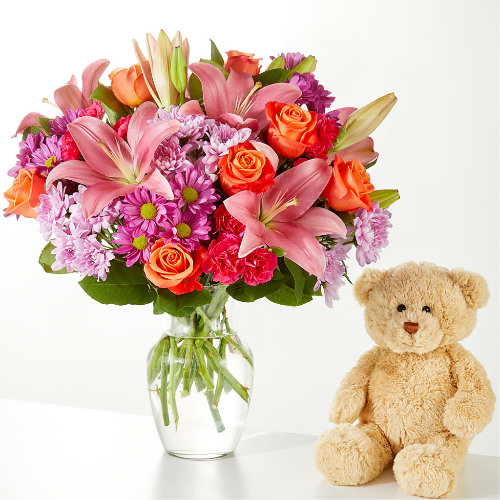 One and Only Bouquet and Bear Bundle – VEEDERSBURG FLORIST & GIFTS, Veedersburg IN