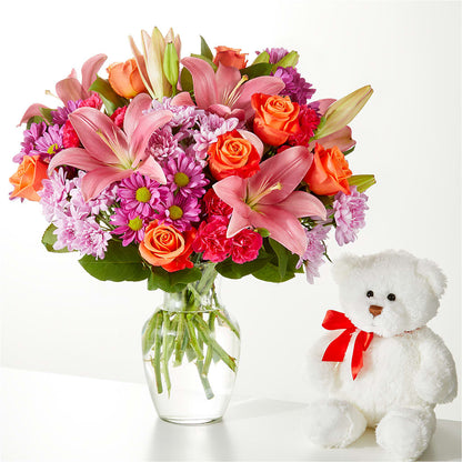 One and Only Bouquet and Bear Bundle – VEEDERSBURG FLORIST & GIFTS, Veedersburg IN