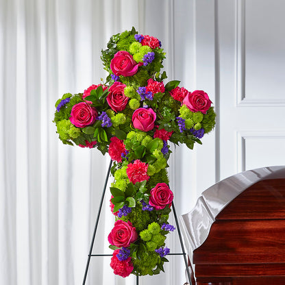 Tribute Rose Floral Cross – VEEDERSBURG FLORIST & GIFTS, Veedersburg IN