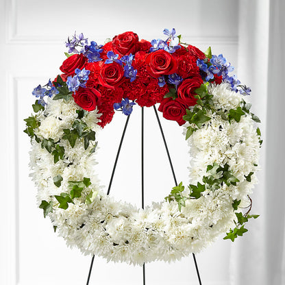 Patriotic Passion Wreath – VEEDERSBURG FLORIST & GIFTS, Veedersburg IN
