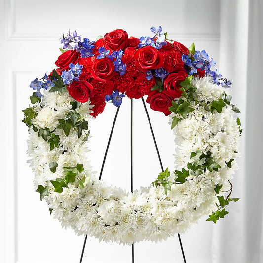 Patriotic Passion Wreath – VEEDERSBURG FLORIST & GIFTS, Veedersburg IN