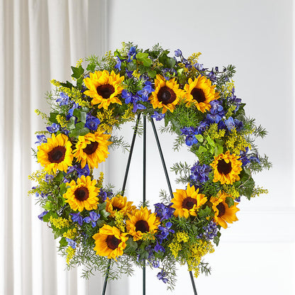 Bright Rays Wreath – VEEDERSBURG FLORIST & GIFTS, Veedersburg IN