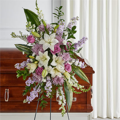 Grateful Hearts Standing Spray – VEEDERSBURG FLORIST & GIFTS, Veedersburg IN