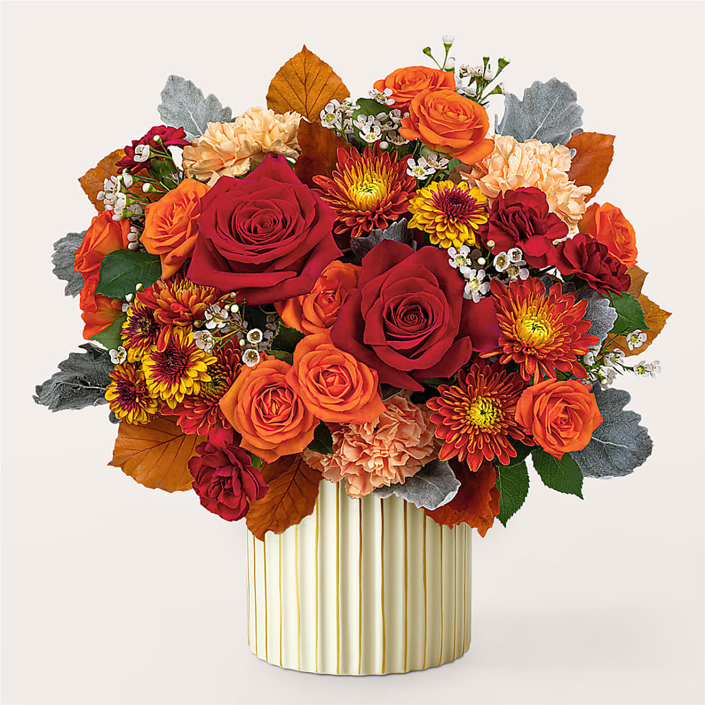 Merlot Bouquet with Ivory Vase – VEEDERSBURG FLORIST & GIFTS, Veedersburg IN