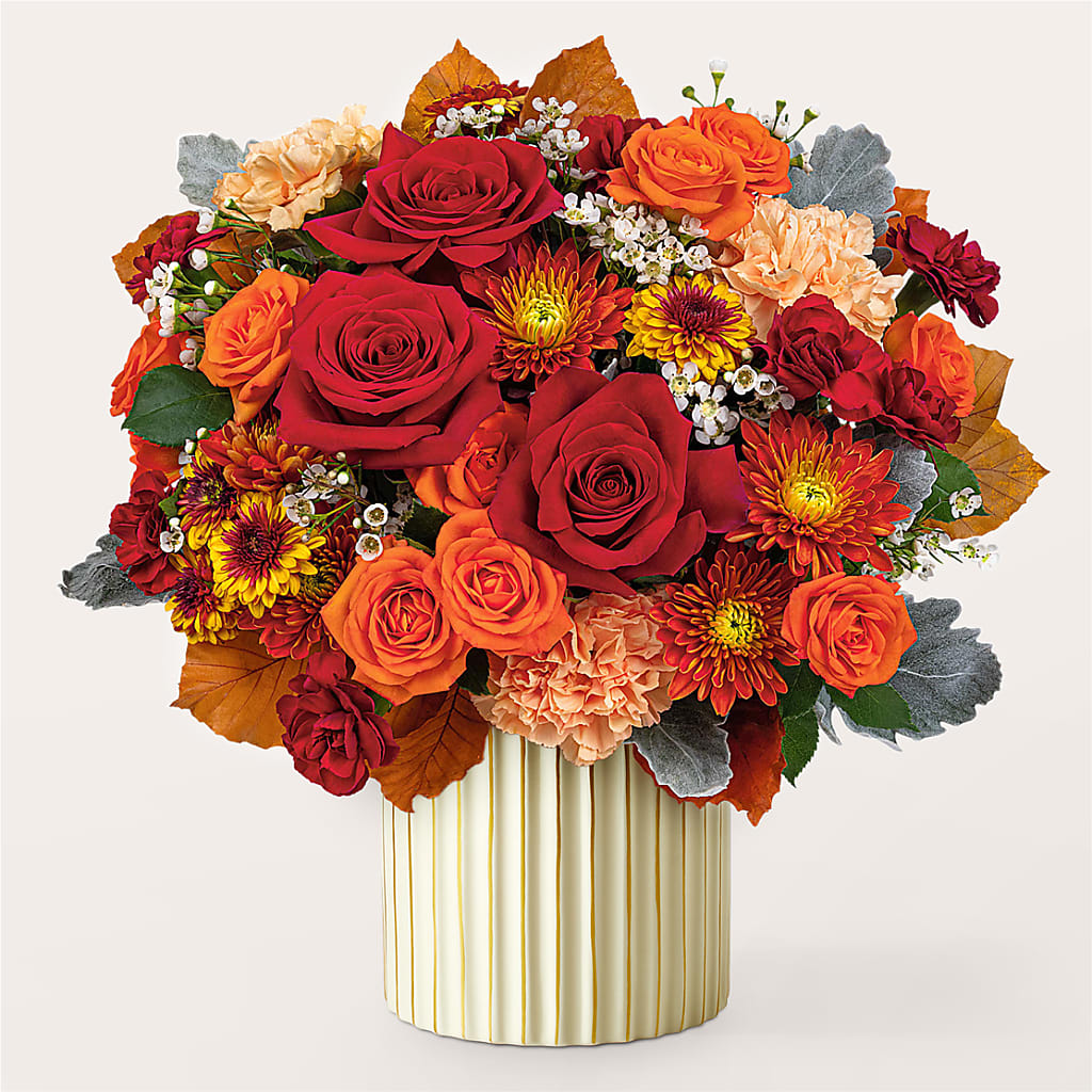 Merlot Bouquet with Ivory Vase – VEEDERSBURG FLORIST & GIFTS, Veedersburg IN