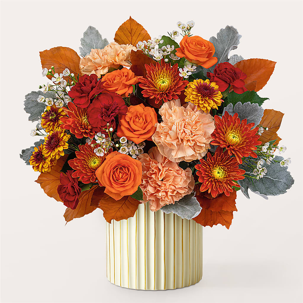 Merlot Bouquet with Ivory Vase – VEEDERSBURG FLORIST & GIFTS, Veedersburg IN