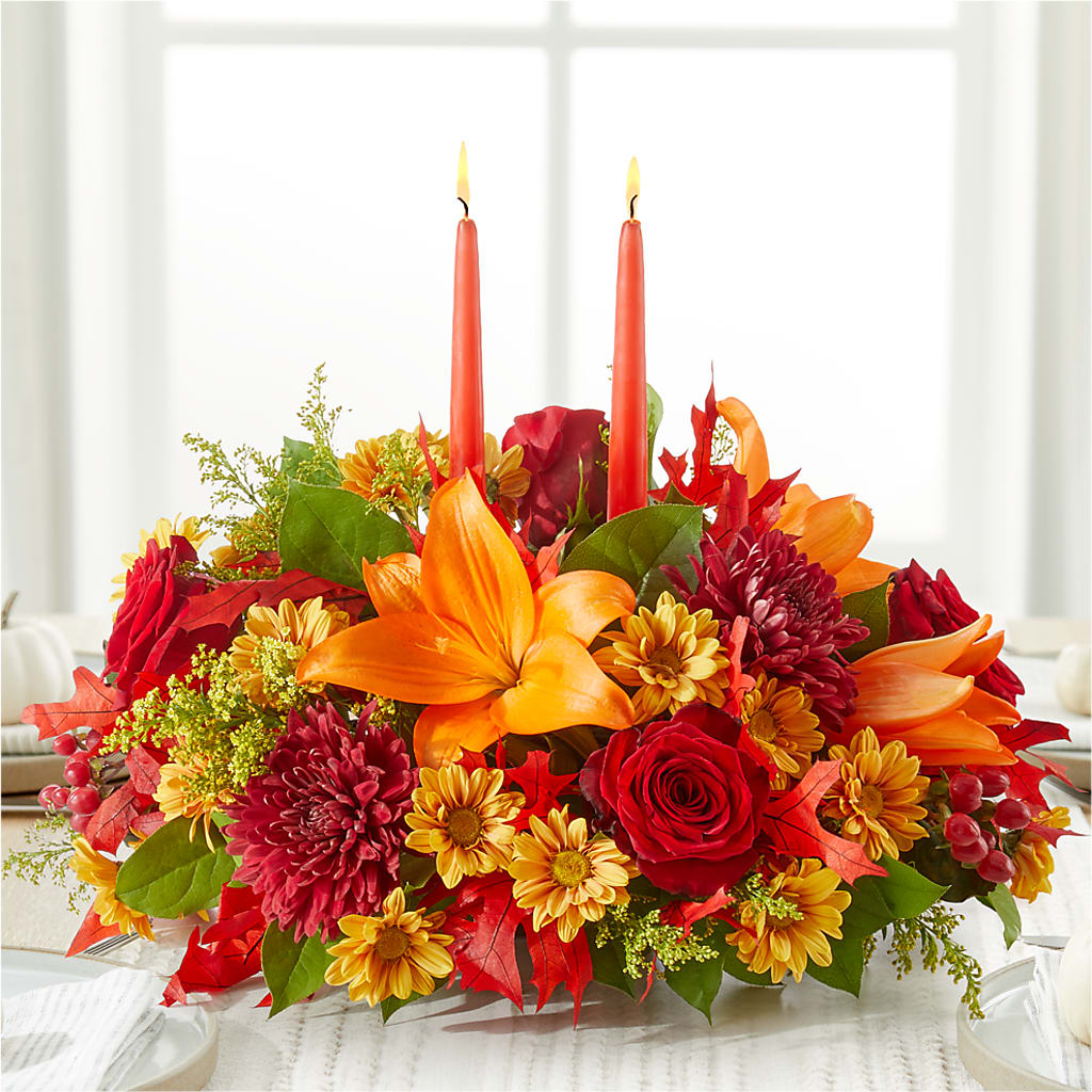 Autumn's Embrace Centerpiece – VEEDERSBURG FLORIST & GIFTS, Veedersburg IN