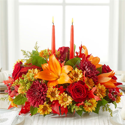 Autumn's Embrace Centerpiece – VEEDERSBURG FLORIST & GIFTS, Veedersburg IN