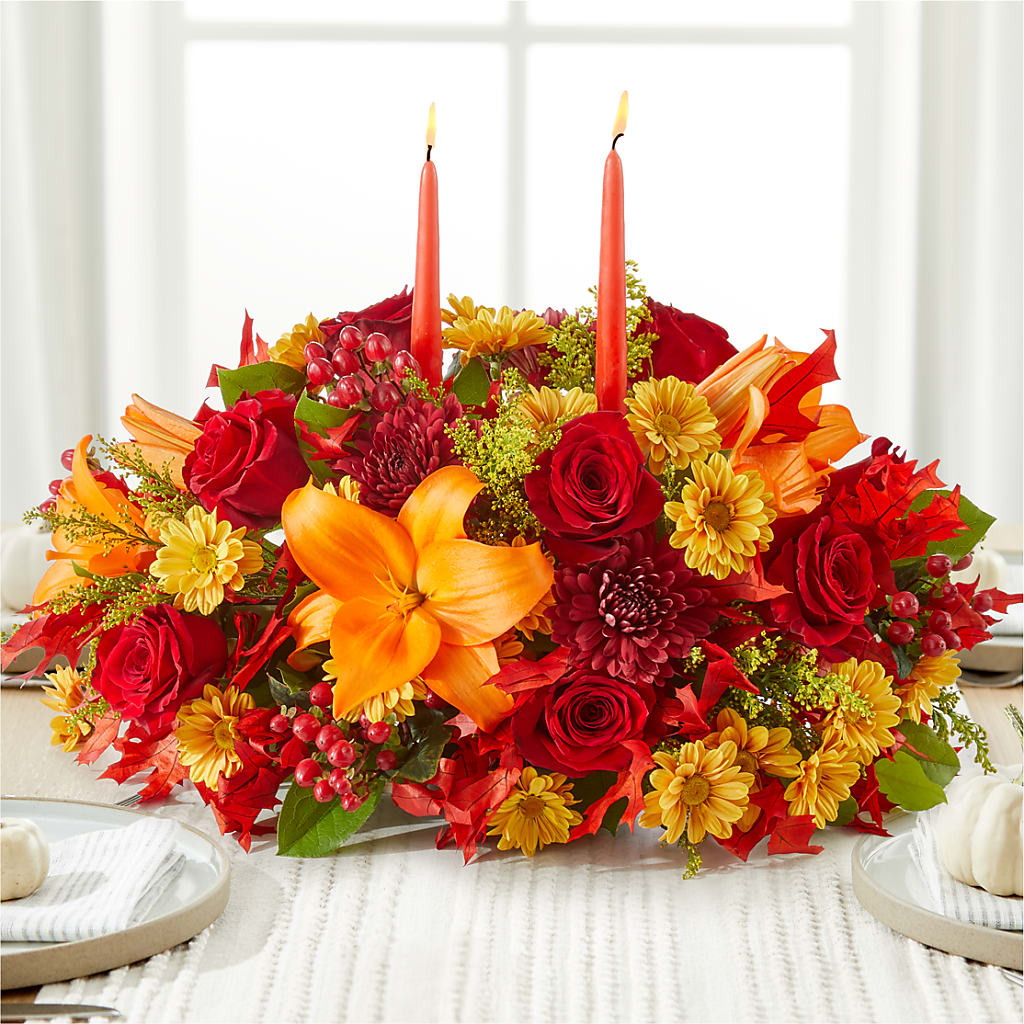 Autumn's Embrace Centerpiece – VEEDERSBURG FLORIST & GIFTS, Veedersburg IN