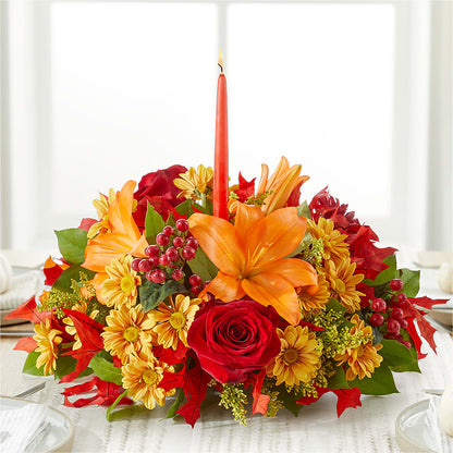 Autumn's Embrace Centerpiece – VEEDERSBURG FLORIST & GIFTS, Veedersburg IN