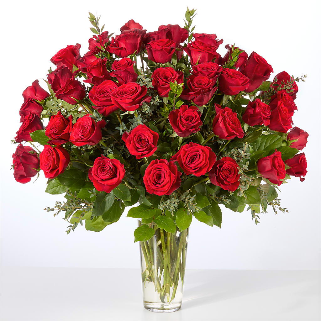 Forever Yours Fifty Stem Red Rose Bouquet – VEEDERSBURG FLORIST & GIFTS, Veedersburg IN