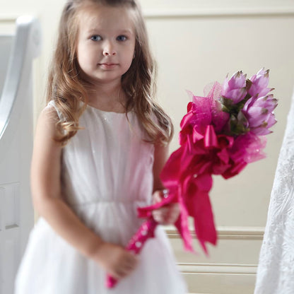Sparkle Pink Flower Girl Bouquet – VEEDERSBURG FLORIST & GIFTS, Veedersburg IN