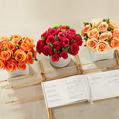 Dawn Rose Centerpiece – VEEDERSBURG FLORIST & GIFTS, Veedersburg IN